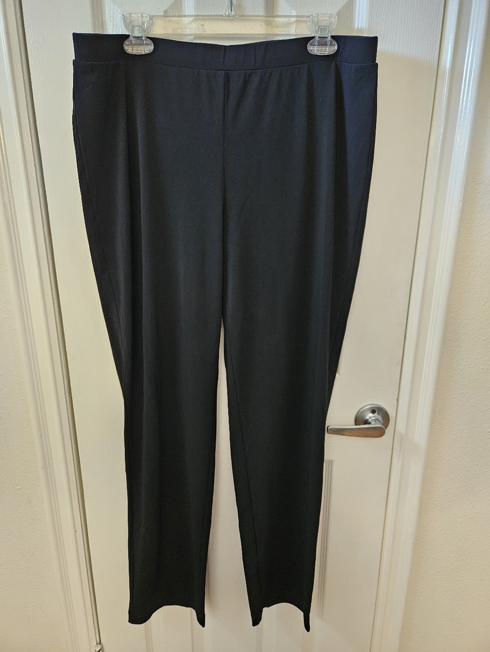 Chico's Size 2 (L/12) Black Stretch Pants With Elastic Waist